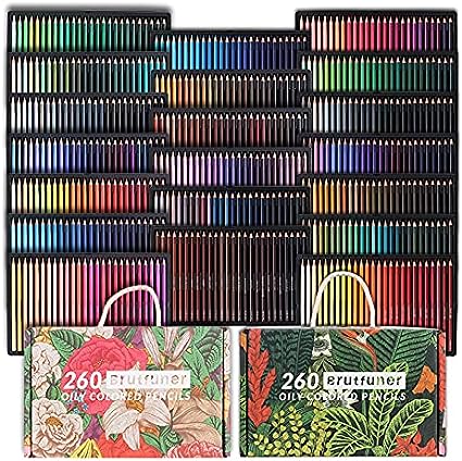 Bajotien 520 Coloring Pencils for Adults Coloring Books,Colored Pencils Set for Artists Drawing,Sketching,Double 260 Drawing pencils Art Supplies Gift for Parents Kids Couple