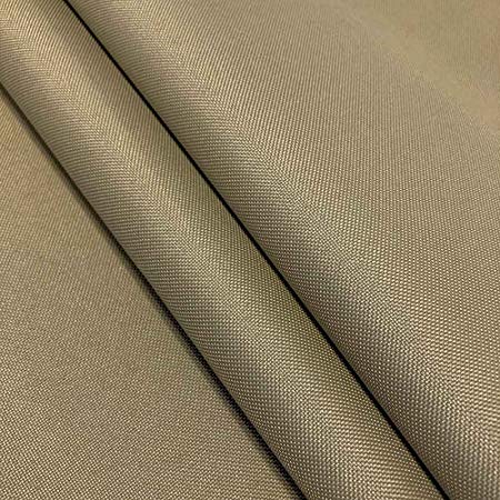 Canvas Fabric Waterproof Outdoor 60" wide 600 Denier 15 Colors sold by the yard (1 YARD, Khaki)