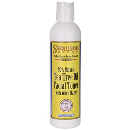 Swanson Tea Tree Oil Facial Toner with Witch Hazel 8 oz (237 ml) Liquid