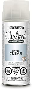 Rust-Oleum Chalked Ulta Matte Spray Paint Multi-Surface DIY Paint for Cabinets, Furniture, Crafts in Matte Clear Topcoat, 340g