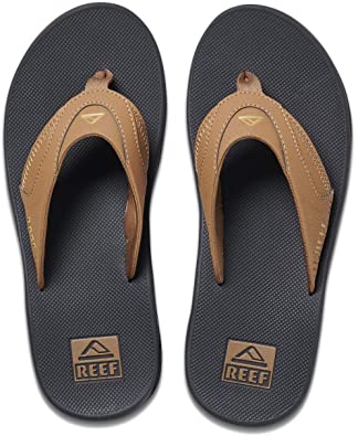 Reef Men's Fanning Sandal, Grey Khaki, 10