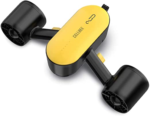 CellBee Underwater Sea Scooter with Camera Underwater Drone Dual Motors Max Depth 100FT 45min 4mph Water Sports Swimming Pool Diving for Kids Adults
