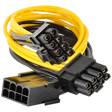 JacobsParts PCI Express Power Splitter Cable 8-pin to 2x 6 2-pin (6-pin/8-pin) 18 AWG