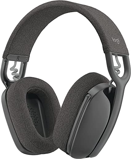 Logitech Zone Vibe 125 Wireless Headphones with Noise-Cancelling Microphone, Bluetooth, USB-A Receiver; Works with Zoom, Google Voice, Google Meet, Mac/PC - Grey