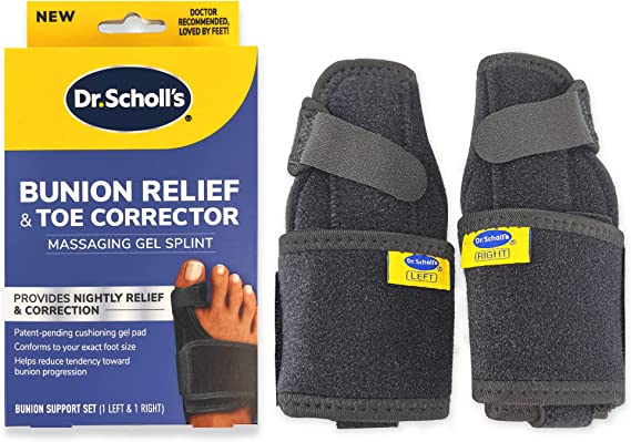 Dr. Scholl's Bunion Relief & Toe Corrector, 1 support set (1 left, 1 right)