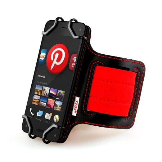 TFY Open-Face Sport Armband   Key Holder for Fire Phone, Black - (Open-Face Design - Direct Access to Touch Screen Controls)