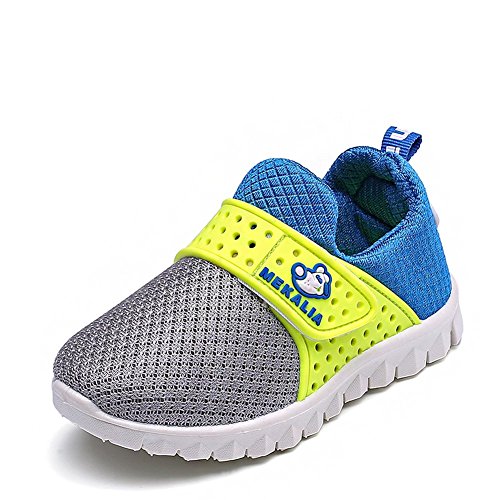 LINE BLUE Color Matching Kids Shoes Slip-On Sneakers For Autumn and Winter Breathable Fashion (Toddler/Little Kid)
