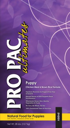 Midwestern Pet Foods PRO PAC Ultimates Puppy Chicken Meal and Brown Rice Formula Dry Dog Food, 28-Pound Bag