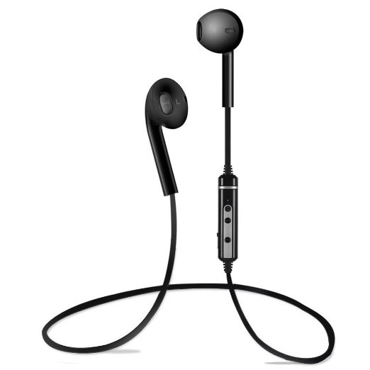 [Upgrade Version ] Bluetooth V4.1 Wireless Stereo Bluetooth Earphones with Apt-x /CVC6.0 Noise Cancellation, Built-in High Sensitivity HD Micro.(Black)