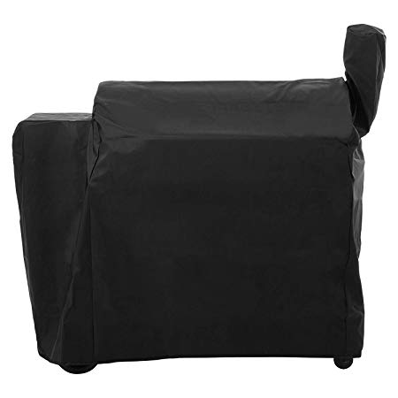 UNICOOK Heavy Duty Waterproof Wood Pellet Grill Cover, Outdoor Full Length Grill Cover, Special Fade and UV Resistant Material, Fits Traeger 34 Series Wood Pellet Grill and More, Black