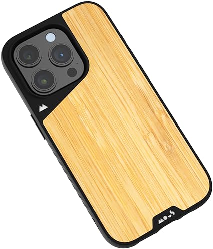 Mous Case for iPhone 15 Pro Max MagSafe Compatible - Limitless 5.0 - Bamboo - Protective iPhone 15 Pro Max Case - Shockproof Phone Cover