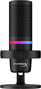 HyperX DuoCast, Microfono da gaming, USB a condensatore, Illuminazione RGB, ShockMount, Cardioide, Omnidirezionale, FiltroPop, Streaming, Podcast, Twitch, YouTube, Discord, per PC, PS5, PS4, Mac, Nero