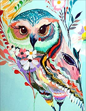 Trooer 5D Diamond Painting Kits for Adults, 16 x 20 Inch Diamond Art Kits Full Drill Embroidery Cross Stitch Art Craft for DIY Home Wall Decor Owl