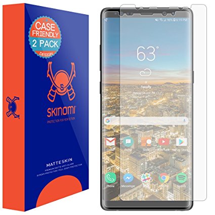 Galaxy Note 8 Screen Protector (Case Friendly)(2-Pack) , Skinomi MatteSkin Full Coverage Screen Protector for Galaxy Note 8 Anti-Glare and Bubble-Free Shield