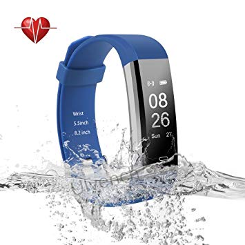 Ulvench Fitness Tracker, Heart Rate Monitor Smart Watch with Calorie Counter Watch Pedometer Sleep Monitor, Step Counter, GPS, IP67 Waterproof Activity Tracker for Android＆iOS Smartphone