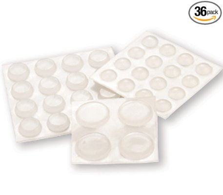 Shepherd Hardware 9969 SurfaceGard Self-Adhesive Round Transparent Bumper Pads, Assorted Sizes, 36-Count