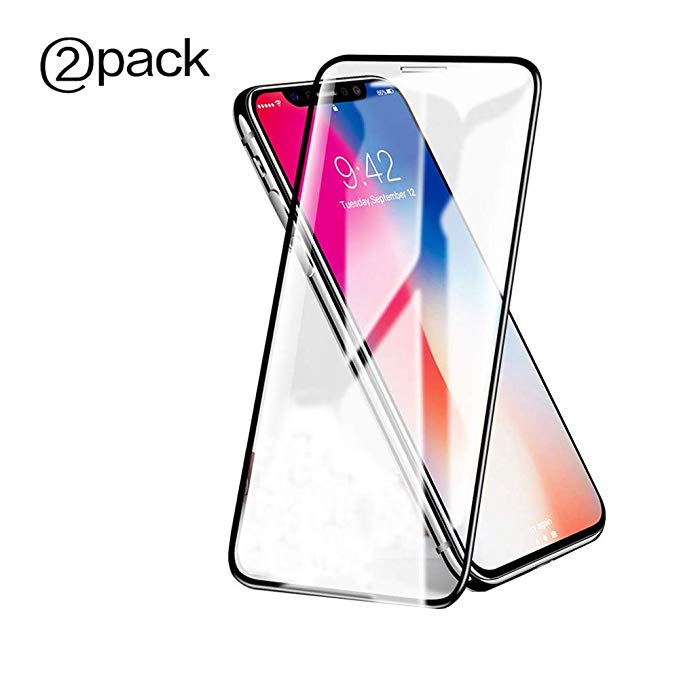 [2-Pack] Screen Protector Compatible for iPhone Xs/X,9H Hardness,Case Friendly,Anti-Fingerprint,Full Cover,No Bubbles[5.8Inch]