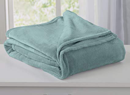 Home Fashion Designs Marlo Collection Ultra Velvet Plush All-Season Super Soft Luxury Bed Blanket. Lightweight and Warm for Ultimate Comfort Brand. (Twin, Blue Surf)