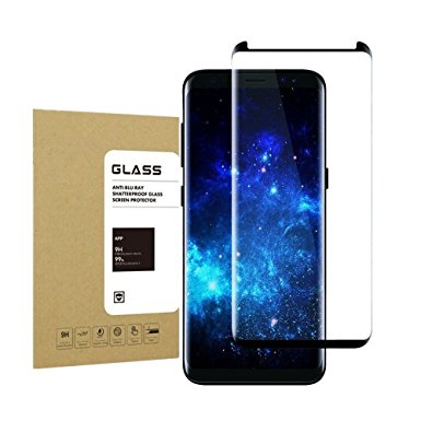 For Galaxy S8 Plus Tempered Glass Screen Protector, Lushim [Anti-scratches] [9H Hardness] [Crystal Clear] [Bubble Free] Screen Protector for Samsung Galaxy S8 Plus Black