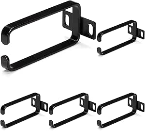 StarTech - CMHOOK1UN .com 1U Vertical 1.8 x 3.9in Server Rack Cable Management D-Ring Hook w/Flexible Opening - Network Rack-Mount Cord Organizer Ring (CMHOOK1UN) Black (Pack of 5)