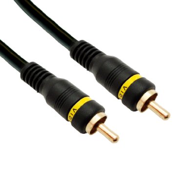 CableWholesale 25-Feet Composite Video Cable RCA MaleRCA Male High Quality 10R2-01125