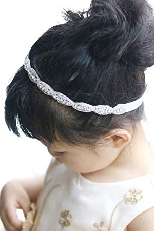 Missgrace Crystal Flower Girl headband Wedding Hair Accessories-Rhinestone Jewelry Headdress