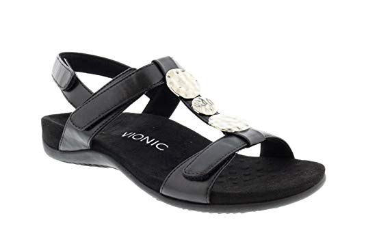 Vionic Women's Rest Farra Backstrap Sandal - Ladies Adjustable Sandals with Concealed Orthotic Support