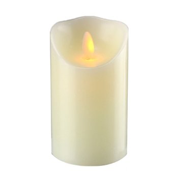 Poeland LED Lights Wax Flameless Flicker Candles 3x5 Ivory