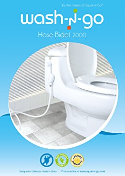 Wash N Go Hose Bidet 2000 Universal Luxury Handheld Bidet with Adjustable Water Pressure and Toilet or Wall Mount Non-Electric Low-Profile