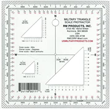 RM PRODUCTS Military Triangle Protractor