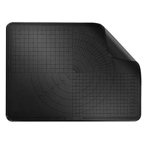 Homasy TPU Anti-Bacterial Cutting Board, Thick Yet Flexible, Knife Friendly, Scratch Resistant, Non-Slip, Juice Groove, Dishwasher Safe, FDA Approved