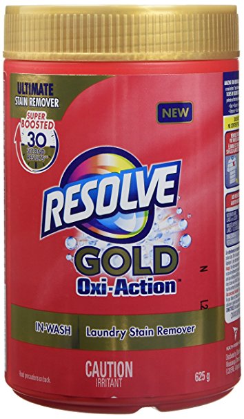 Resolve, Gold Oxi-Action, Ultimate Laundry Stain Remover, In-Wash Powder, All Colours, 625 g