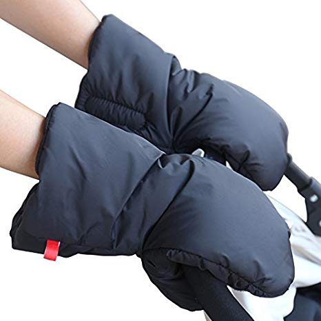 Stroller Hand Muff,Rovtop Winter Warm Stroller Hand Muff for Parents and Caregivers, Waterproof Pushchair Handlebar Warmer Gloves, Pram Accessory