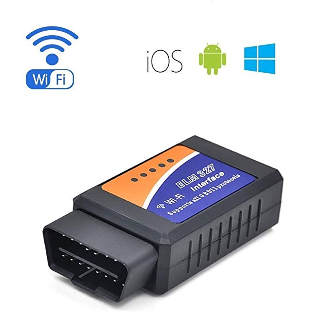 Giveet Car WIFI OBD 2 OBD2 OBDII Code Reader Scan Tool, Wireless Scanner Adapter Check Engine Diagnostic Tool for IOS, Android and Windows Smartphone