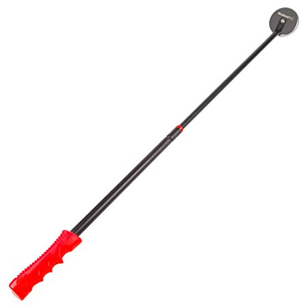 Telescoping Magnetic Pick Up Tool With 50 Lb. Pull Capacity, 40 Inch by Stalwart (Magnet to Pickup Nails, Screws, and Metal Scraps) (Red)