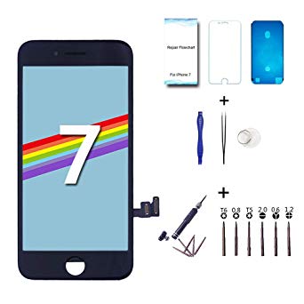 VANYUST for iPhone 7 Screen Replacement, LCD Display Touch Screen Digitizer Assembly with Frame Adhesive Sticker Compatible for iPhone 7 4.7 inch Black