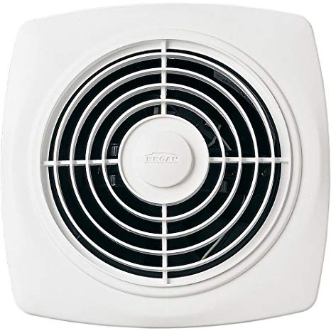 Broan 509 Through-Wall Fan, 180 CFM 6.5 Sones, White Square Plastic Grille