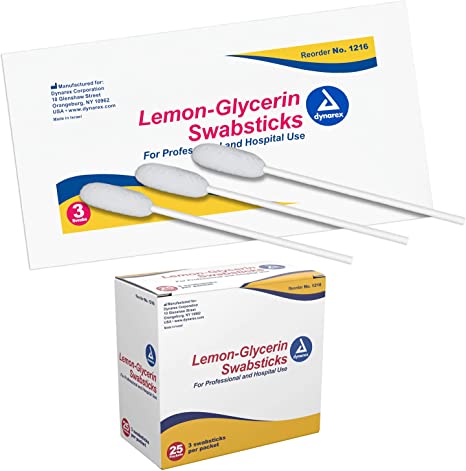 Dynarex Lemon Glycerin Swabs, 75 Count