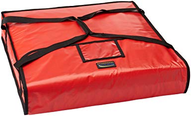 New Star Foodservice 50110 Insulated Pizza Delivery Bag, 22" by 22" by 5", Red