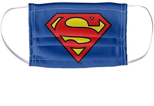Superman Kids Classic S Shield Logo 1-Ply Reusable Face Mask Covering