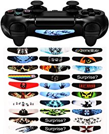 eXtremeRate® Light Bar Decal Stickers Set of 30 Different Pcs for PS4 Playstation 4 PS4 PS4 Slim PS4 Pro Controller - Color Prints Game Theme Mix Stickers …