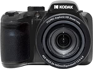 KODAK PIXPRO AZ405-BK 20MP Digital Camera 40X Optical Zoom 24mm Wide Angle Lens Optical Image Stabilization 1080P Full HD Video 3" LCD Vlogging Camera (Black)