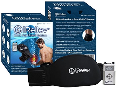 iReliev Tens Unit Back Pain Relief System FDA Cleared for Safety Best Portable, Personal OTC Tens Unit