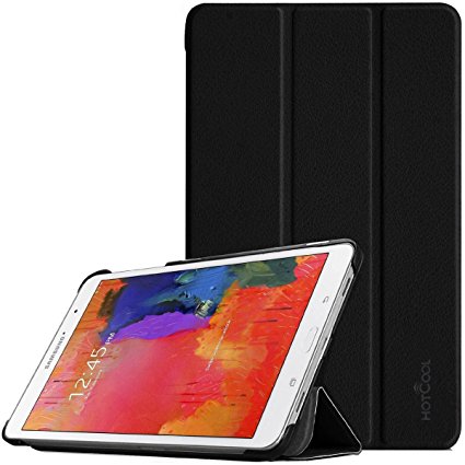 Pellem 2014SC Samsung Galaxy Tab Pro 8.4 Case - Ultra Slim Lightweight SmartCover Stand Case for SM-T320 / T321 / T325 Samsung Galaxy Tab Pro 8.4 Inchs Tablet,BLACK(With Smart Cover Auto Wake/Sleep)