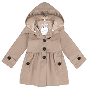 Arshiner Baby Girls Double-Breasted Trench Jacket Coat Dress Windbreaker Outwear