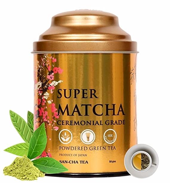 Sancha Tea Boutique Japanese Matcha Green Tea, 100% Authentic Japanese Matcha, Ceremonial Grade Matcha (50Cups+), Green Tea Immunity