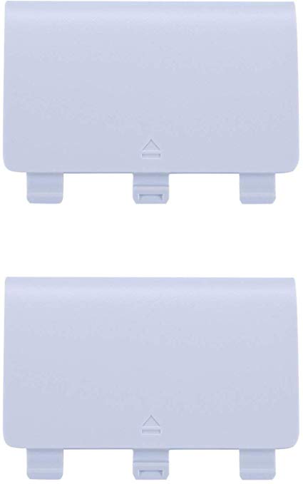 2X White Battery Cover Door for Xbox One Wireless Controller