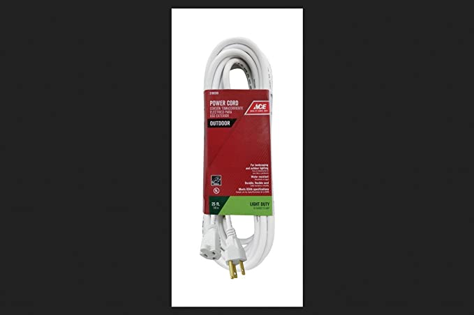 CORD EXT 25FT 16/3C WHT [Misc.]