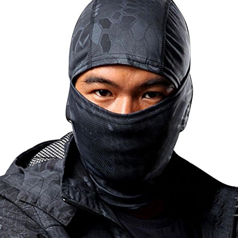 TOOPOOT(TM) Camouflage Army Cycling Balaclava Hats Full Face Mask (Black)