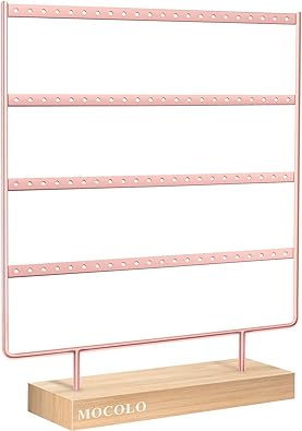 Mocolo Earring Holder Stand, Earring Organiser Display Stand for Hanging Earrings(88 Holes & 4 Layers)